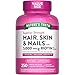 Nature's Truth Hair, Skin & Nails Vitamins | 5000mcg | 250 Softgels | Includes Collagen, Biotin and Coconut Oil | Non-GMO & Gluten Free Supplement for Women and Men