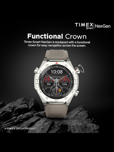Image of TIMEX Smart NexGen 1.43 inch(3.6cm) AMOLED Display with Functional Crown and BT Calling Smartwatch for Unisex - TWTXW703T