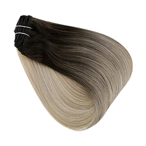 image for Full Shine 14 Inch Balayage Clip in Hair Extensions Color 2 Brown Fadi