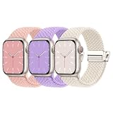 Missair コンパチブル アップルウォッチ バンド ナイロン 42 41 40 38mm Apple Watch バンド 編み込み ゴム 磁気式バックル マグネット アップルウォッチ スポーツベルト 伸縮性 iWatch Series 11 10 9 8 7 6 5 4 3 2 1 SEに対応 調整可能 柔軟 通気 3枚入り