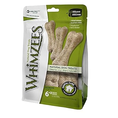 WHIMZEES Natural Dental Dog Chews Long lasting, Rice Bone, 9 Pieces