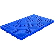 XPLKQXE Lightweight Floor Plastic Pallet, Breathable Grid Ventilation Polyethylene Pallet, Supermarket Sale Display Plastic Pallets Pad Board, Warehouse Tray Mat Color Blue-39.4x23.6x2in, Size