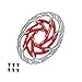 FytStycale Bike Disc Brake Rotor Braking 160mm Heat Dissipation Lightweight Repair Parts Bicycle Rotor for Cycling Road Bike Sports, Red