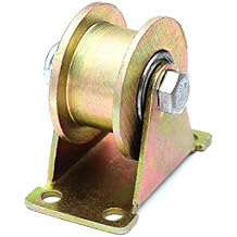 H-Groove Rigid Track Wheel,Sliding Gate Roller,Colour Galvanizing,Heavy Duty Barn Door Casters,45# Steel Slide Gate Hardware,for Gate Frame,Industrial Machines Carts,Wire Rope Rail 80mm-1#