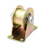 H-Nut Rollen Transportrollen Schiebetor,45# Stahl Laufrolle,Möbelrollen,Schwerlastrollen-Schiebetür-Roller,Radschiene,Farbe Verzinkt,für Industriewagen,Drahtseilschiene,Schiebetür (80mm-1#)