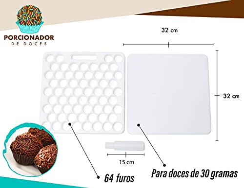 Placa Porcionadora Dosadora De Doces Brigadeiro Beijinho 30 Gramas