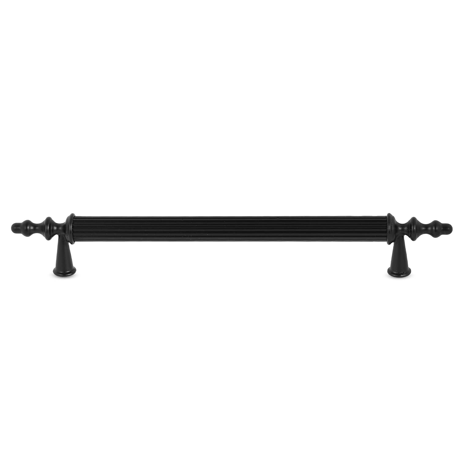Badem10 10 ADET Ovacık Çekmece Dolap Kapak Kulpu Kulbu 224 mm Mat Siyah Metal Kulp