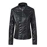 routinfly Damen Sweatshirt Knopf Schlank Reißverschluss Langarm Bomberjacke Warmer Mantel Lederjacke Damen Mäntel Winter Ausverkauf Famale Baumwolljacke Zierlich Uniform Halbe Ärmel
