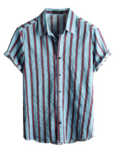 Image of VATPAVE Mens Casual Hawaiian Floral Shirts Short Sleeve Button Down Tropical Shirts Beach Summer Shirts
