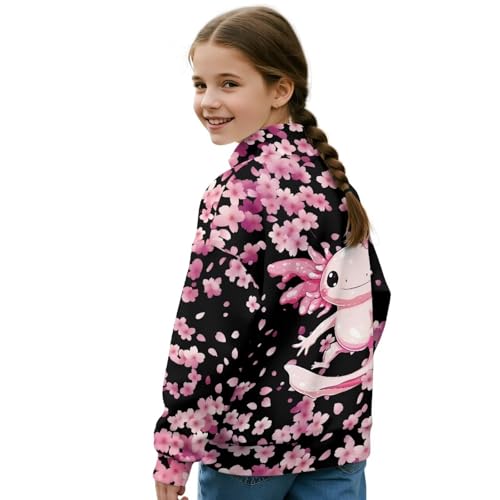 Girls Zip Up Sweatshirt Warm Comfy 1/4 Zip Long Sleeve Pullover Tops Fashion Casual Oversized Hoodies for Sports2