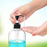 Empty Plastic Pump Bottles Dispenser 4 Pack 16oz/500ml Portable Clear BPA-Free Cylinder Shampoo Lotion Hand Pump Bottle Durable Refillable Containers - Image 2