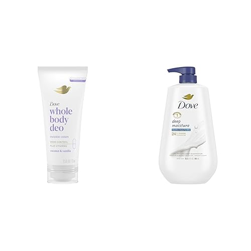 Miniatura 10 de Dove Whole Body Deo - Desodorante invisible en crema sin aluminio, coco y vainilla para control de olores, 2.5 onzas