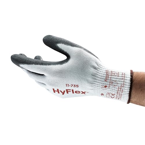 Ansell HyFlex 11-735 Vend Pack �H�Ɨp��� - �T�C�Y11�A�z���C�g&�u���b�N(144������P�[�X)