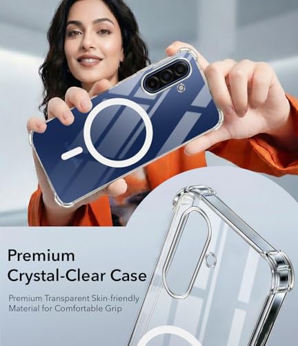 Image of Jkobi Shockproof Crystal-Clear Back Cover for Samsung Galaxy A17 | Samsung F17 | Samsung M17 5G (Magsafe Wireless Support | Drop & Camera Protection | Hard Polycarbonate)