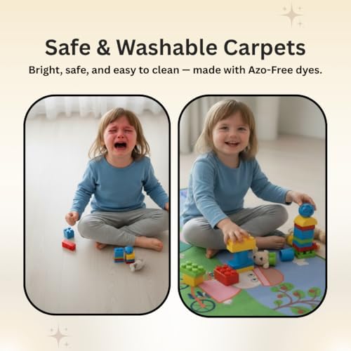 Image of Athom Living Kids Multicored Kids Runner Carpets 2x4.5ft, Anit-Skid (Peppa Pig Theme)