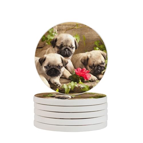 Dessous de verre carlin idée cadeau originale pour amoureux de chien - 2