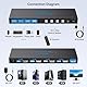 AILVLVNG 4K144Hz DisplayPort KVM Switch 4 Computers 1 Monitore 8K60Hz USB 3.0 KVM 4 Port Switches 4 PC teilen Sich einen Monitore und 4 USB Geräte wie Tastatur Maus Drucker
