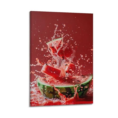 Toile pastèque rouge 30x45cm pour illuminer une chambre sombre ou triste