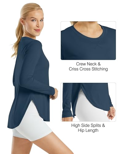 Image of G4Free Lightbreeze Womens UPF 50+ Long Sleeve Workout Tops Quick Dry UV Sun Shirt Running Gym Hiking Yoga Casual Lightweight