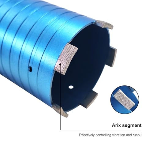 4'' Wet Core Drill Bit with Laser Arix Segment, 1-1/4"-7 UNC x 16" Depth by FEWELL - Image 4