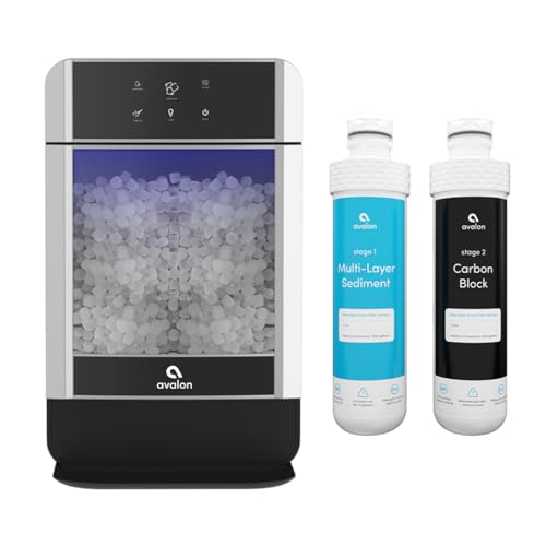 Image of Avalon Nugget Ice Maker Chewable Ice 38 lbs Per Day, One Click Operation, Large Ice Storage, Connects to Water Line, Includes Set of Filters