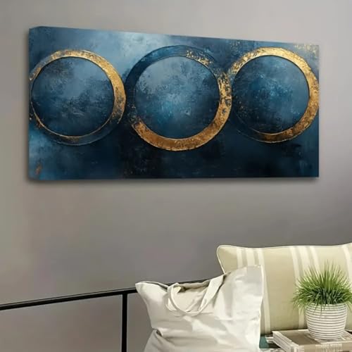 Impression d'anneau bleu-gris sur toile d'art mural haut de gamme