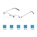 Pack of 2 Unisexo Gafas de Lectura sin Montura +1.0(45-49 años) para...
