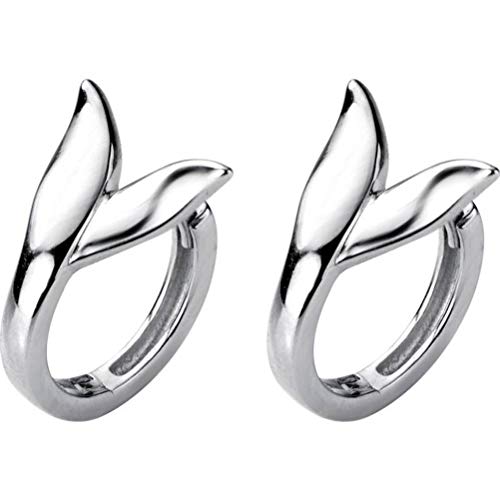 Boucles d'oreilles champignon blanc et queue de sirène pour un style poétique