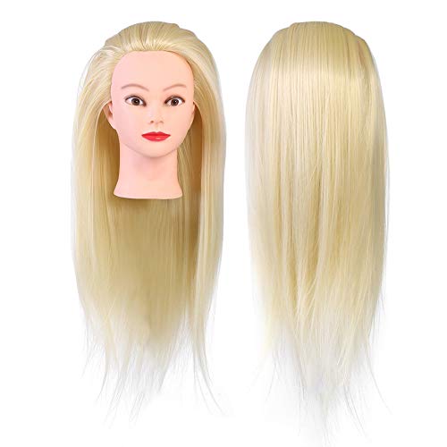 Hair Mannequin Head, Professional Hairdressing Cosmetology Doll Head,Training Head Free Stand Holder Practice Head Mannequin Dolls Salon Practice Head for Canvas Block Wig Head Stand
