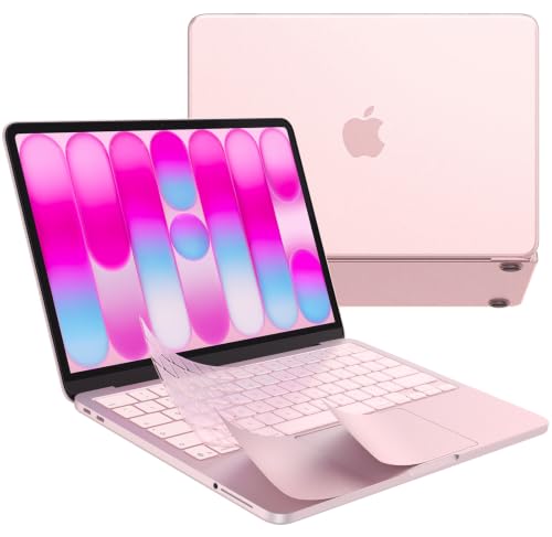 Image of EooCoo for MacBook Neo Case 13 inch 2026, 100% Match Color, 3 in 1 Kit | Blush Clear, Anti-Fingerprint & Scratch & Crack, Sturdy, Mac Neo Accessories, Ready for School, Work & Travel