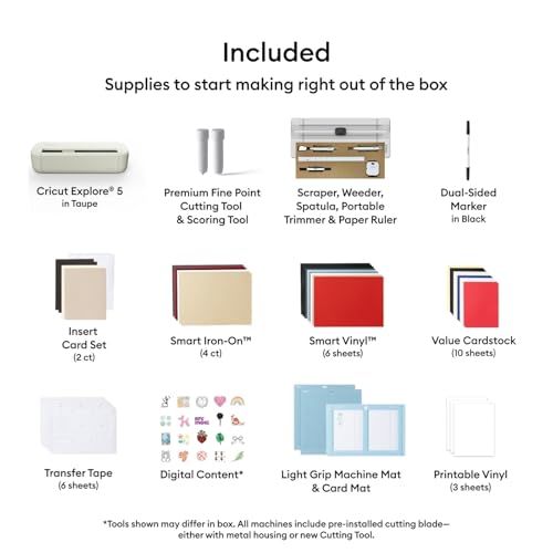 Cricut Explore 5 Multicolor Essential Bundle with EasyPress 9x9, Smart Vinyl & Smart Iron-On and 100+ Project Design eBook - DIY Cutting Machine for Vinyl, HTV, T-Shirts & Home Décor by Cricut - Image 2