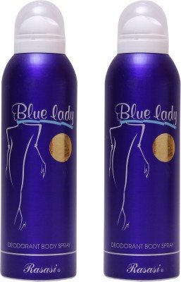RASASI 2 Blue Lady Deodorant Spray - for Women(400 ml)