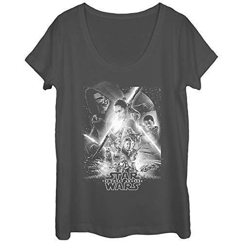 Star Wars Poster T-Shirt Femme Idéal pour Idée Cadeau Geek et Tenue de Festival Pop