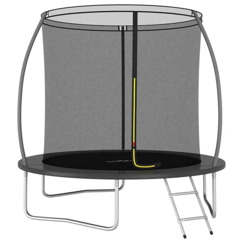Vetnasa Cama elástica Redonda 244x55 cm 100 kg Juegos y Juguetes, Estructuras para Juegos al Aire Libre, Camas elásticas Gris 33,6 KG