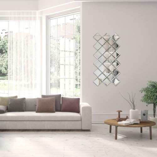 Mosaico de cristal biselado para transformar la pared de su baño con un estilo moderno y brillante 5