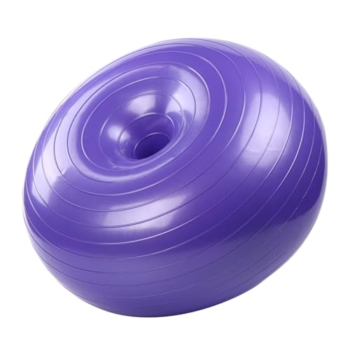 Milisten Pelota de Equilibrio Antiexplosión para Yoga y Pilates Bola de Gimnasia Inflable con Bomba de Aire Resistente y Segura para Ejercicios Casa Color Púrpura