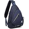 SKYSPER Sling Laptop Bag (Up to 13 Inch) - 18L Crossbody Sling Backpack Travel Shoulder Bag Hiking Daypack for Men Women(Navyblue)