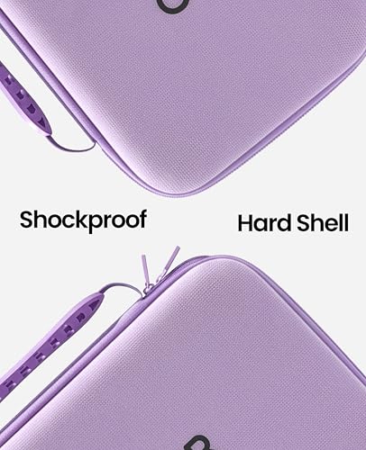Image of Ownair Hot Air Brush Travel Case - Purple Hard Shell Organizer Bag & Storage Pouch, Portable Shockproof & Splash-Resistant Carry Case for Hair Styling Tools