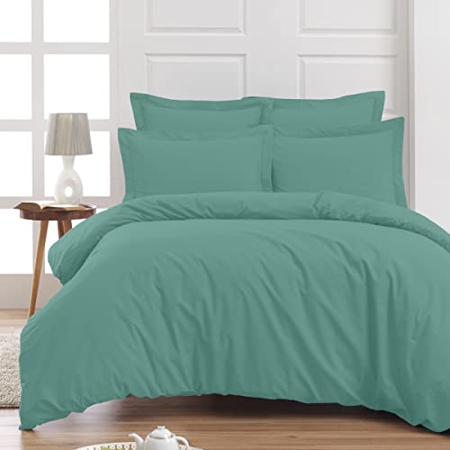 Housse de couette percale 140x200 douceur coton gris perle - 8