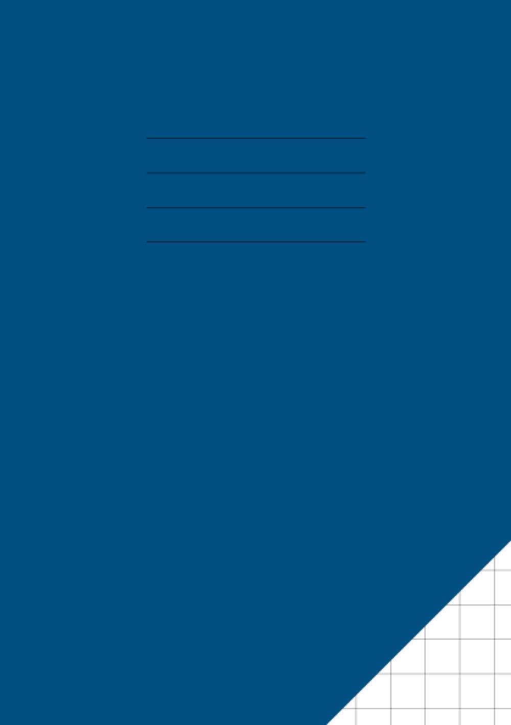 Maths Exercise Book 10mm Square A5: Squared Paper Jotter / Grid Notebook for School Mathematics | Dark Blue