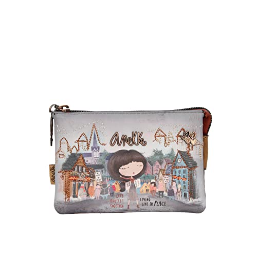 ANEKKE Voice Multifunktions-Dreifach-Federmäppchen, mehrfarbig, Klassisch