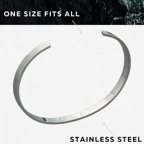 Cuff Bracelet For Men And Women L Stainless Steel, Minimalist Bracelet, Simple Pure Design, Mens Bracelet, Silver Bracelet Alternative, Made In Miami #TOP1