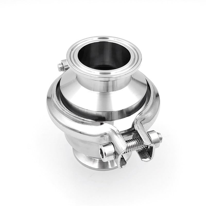 Raccordo sanitario a flusso unidirezionale con valvola di ritegno a tre morsetti in acciaio inossidabile 304, 1 set(63mm 77.5)