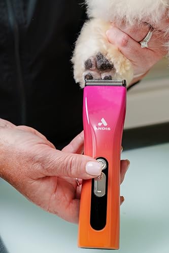 Image of Andis 562745 ProClip 5-in-1 Cord /Cordless Clipper, 5 Speeds, Sunset | Adjustable blade sizes 9-40 (2mm-0.25mm), 4,500-6,500 SPM, USB-C charging, dog grooming clipper