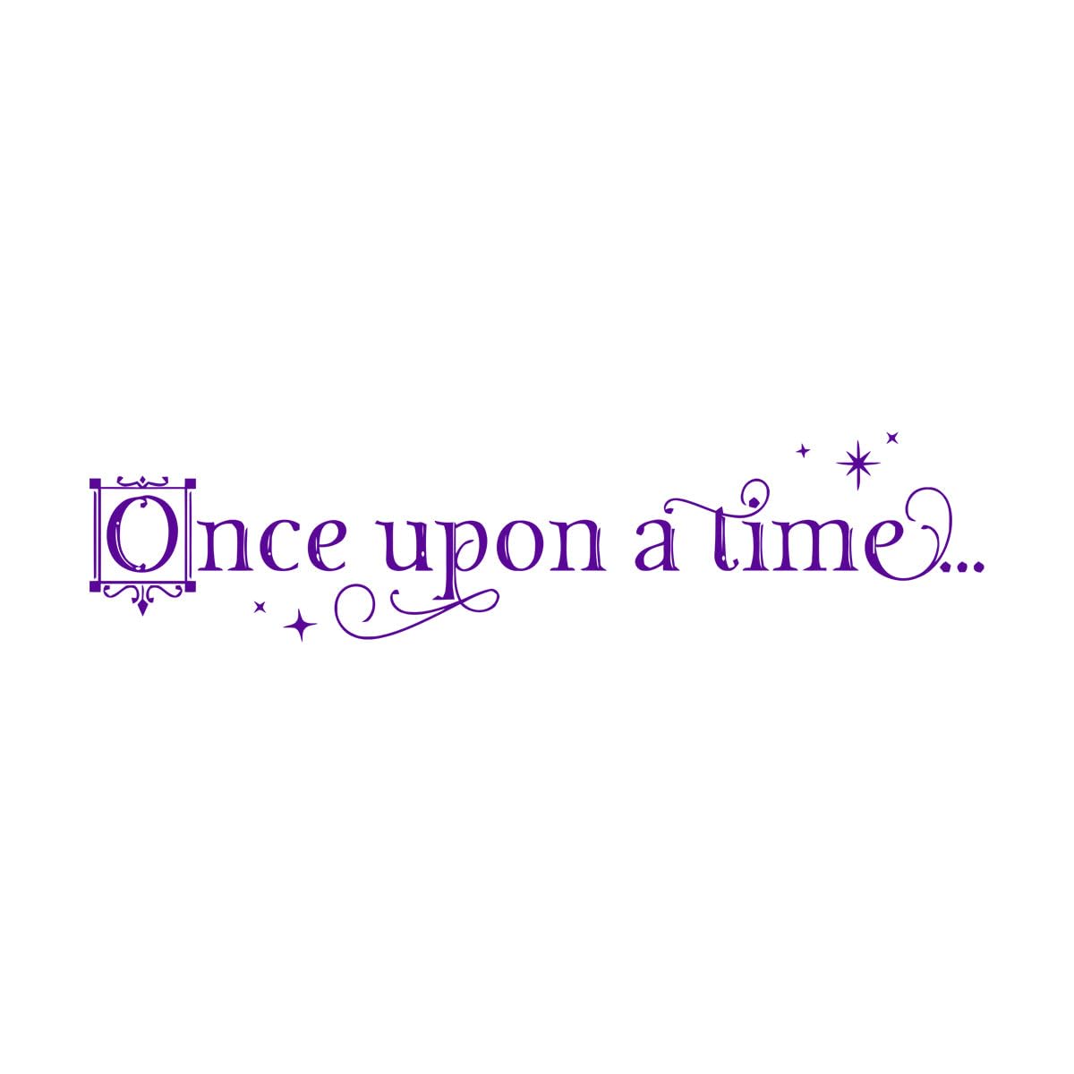 Once Upon a Time Decal for Kids Room Wall Sticker Imagination Quote Pretend Dress Up Area Bookshelf Child's Room Decor Large - 26x112cm — image 1