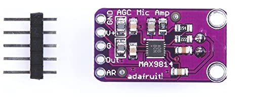 Fasizi MAX9814 Elektret-Mikrofon-Verstärkermodul für Arduino, 2 Stück