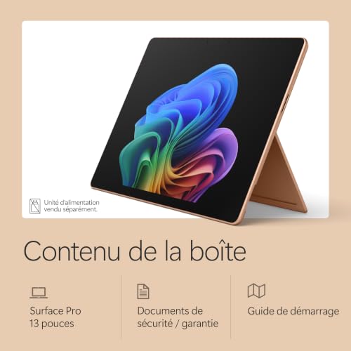 PC Hybride 2 en 1 Microsoft Surface Pro 12e édition 13 Ecran tactile Copilot+PC Snapdragon X2 Elite RAM SSD Dune - vue 7