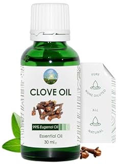 NPOW Clove Oil for Toothache Pain Relief for Adult – Oil of Cloves for Toothache Natural Dental Solution, Clove Bud Oils, Cloves Extract for Oral Care, Tooth Pain Relief and Dental Health - 30ml
