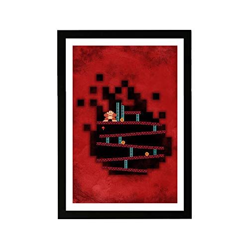 Wynwood Studio Entertainment and Hobbies Framed Wall Art Prints 'Nostalgic Arcade Game' Video Games