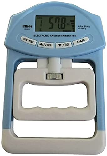 デジタルキャリパー 2025 新90kg デジタルハンドダイナモメーター 高精度グリップ強度測定メーター デジタルキャリパー測定ツール(カラー: ブルー) (カラー: グレー) (ブルー)